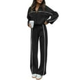 thumbnail image 1 of Sweat Sets for Women Two Piece Sweatshirt Wide Leg Sweatpants Lounge Sets Fall Matching Sets Women'S Athletic Clothing Sets, 1 of 6