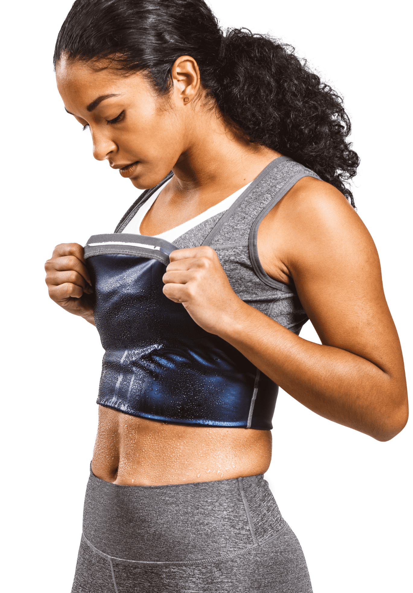 Sweat Shaper Women's Premium Workout Tank Top Slimming Polymer Sauna Vest 