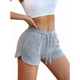 thumbnail image 1 of Sweat Shorts Women Comfy Workout Shorts Rise Lounge Mini Shorts with Drawstring and Pockets Light Gray XL, 1 of 8