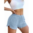 thumbnail image 1 of Sweat Shorts Women Comfy Workout Shorts Rise Lounge Mini Shorts with Drawstring and Pockets S, 1 of 9