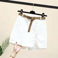 thumbnail image 1 of Sweat Shorts for Women High Waisted Side Slit Skorts Slim Cargo Shorts Athletic Gyms Short Skort (White L), 1 of 4