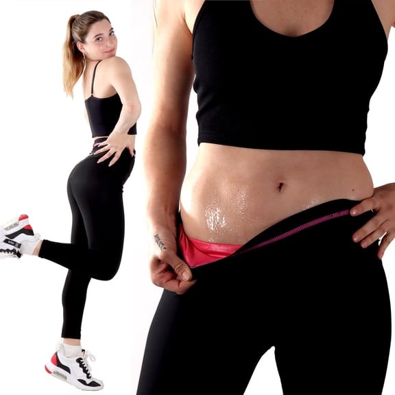 Sweat & Slim Sweatwear Women's Sauna Leggings Compression Yoga Pants Workout