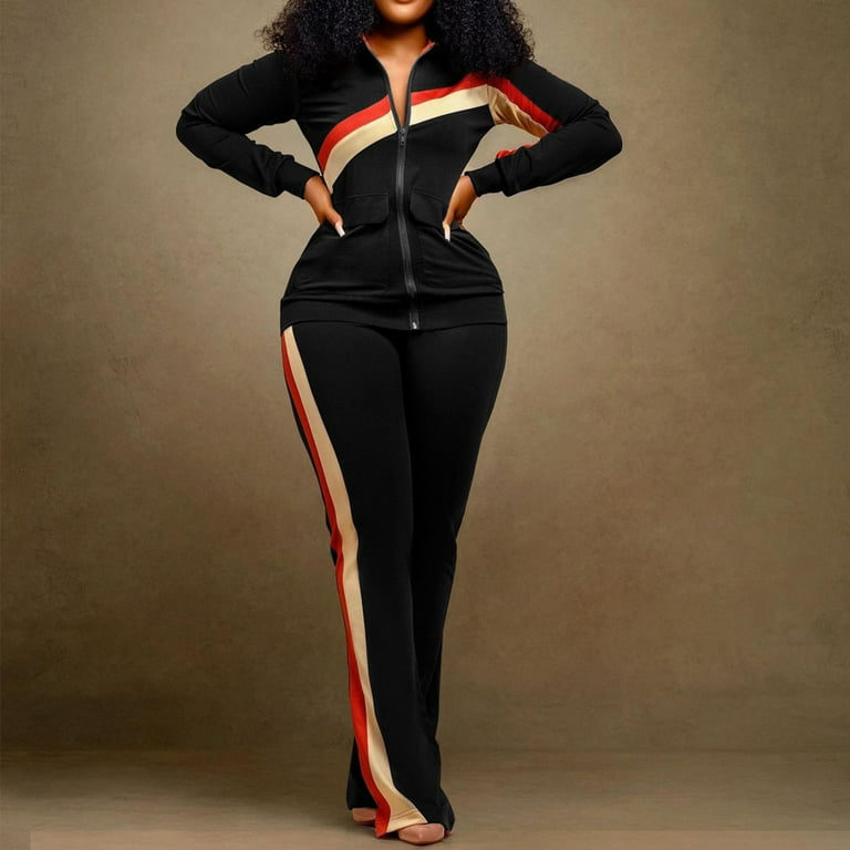 Sweat Suit for Women 2 Piece Set Women Track Suits 2 Piece Set Trendy Sets Athletic Sets for Women Track Suits for Women Set Sets for WomenWomen Clothes Sports Fashion Two Piece