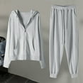 thumbnail image 1 of Sweat Suit Women 2 Piece Zipper Hoodie Sweatshirt Jogger Pants Lounge Women Fall Clothes Women Outfits Sets, 1 of 3