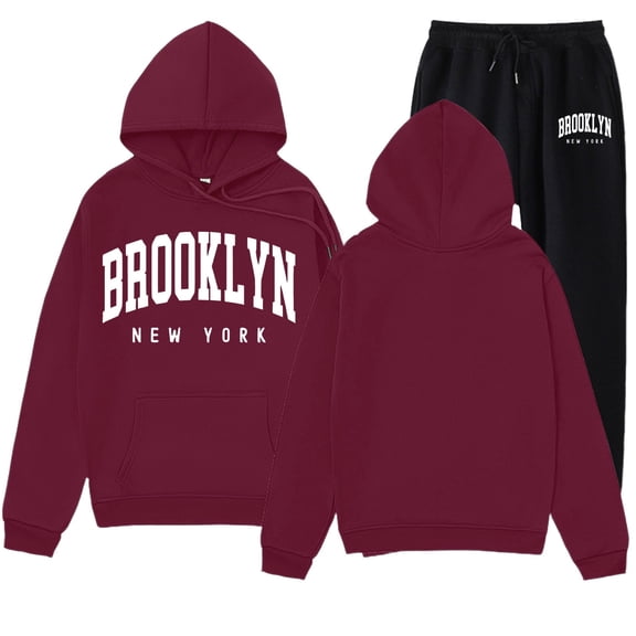 Sweat Suit Women Two Piece Hoodie Long Sleeve Pullover and Baggy Sweatpants Lounge Winter Clothing Women'S Activewear