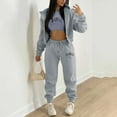 thumbnail image 1 of Sweat Suit Women Two Piece Zipper Hoodie Long Sleeve and Wide Leg Sweatpants Lounge Sets Fall Essentials Travel Essentials, 1 of 7