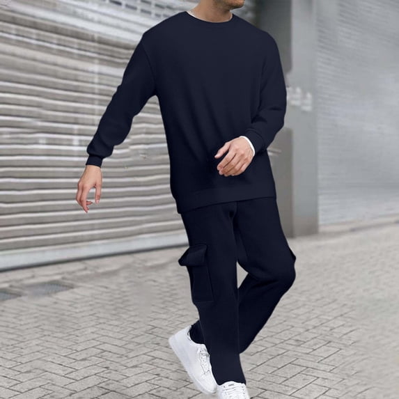 Sweat Suit for Men 2 Piece Set Work Out Casual Long Sleeve Pullover With Sweatpants Jogging Suits for Men Outfits