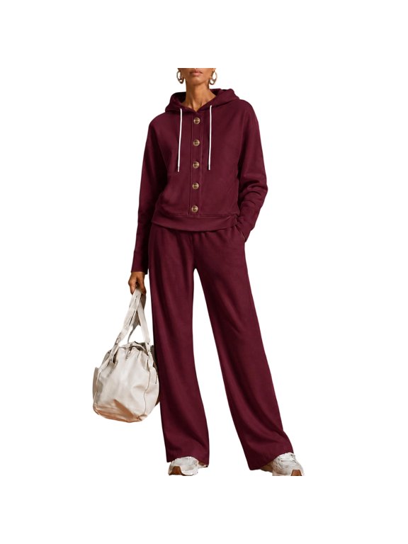 Sweat Suit for Women Athletic Essentials Outfit for Airplane Vacation,XL