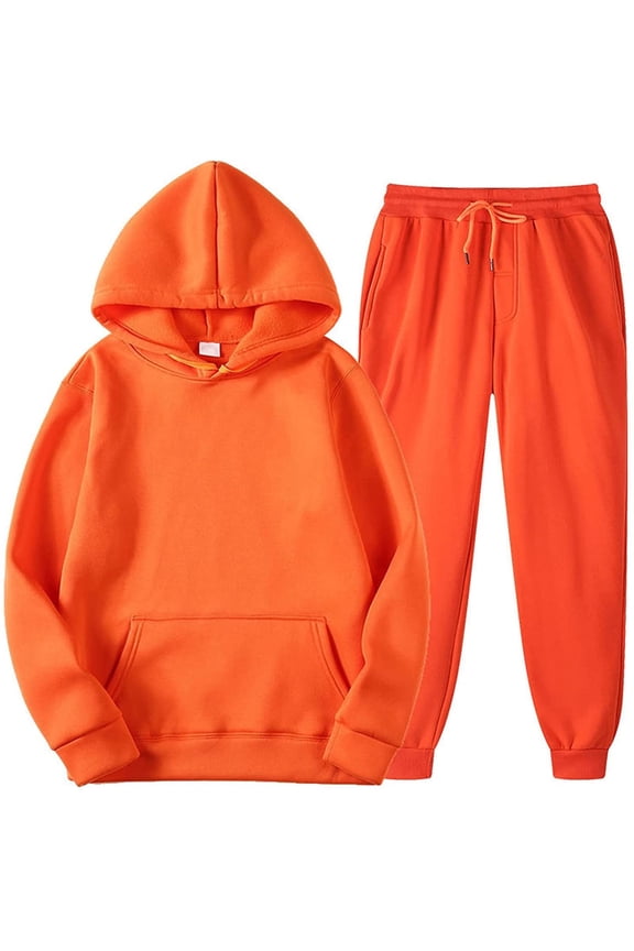 Sweat Suits Men Tracksuits 2 Piece Sets Athletic Jogging Suits Casual Outfits for Men Orange L