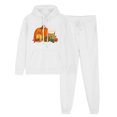 thumbnail image 1 of Sweat Suits for Women's 2 Piece Casual Printed Pocket Sweatshirt Long Sleeved Pants Set, 1 of 3