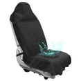 thumbnail image 1 of Sweat Towel Car Seat Cover Protector Front Seats for Gym Workout, Running, Swimming, Beach and Hiking, 55x33in Waterproof Universal Seat Cover for Car, Truck, Van & SUV (Black), 1 of 7