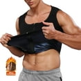 thumbnail image 1 of Sweat Vest for Men Waist Trainer Sauna Vest Body Shaper Polymer Zipper Sauna Tank Top Workout Shirt, 1 of 7