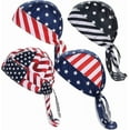thumbnail image 1 of Sweat Wicking Doo Rag, Adjustable, Breathable, 4-Pack, 1 of 2