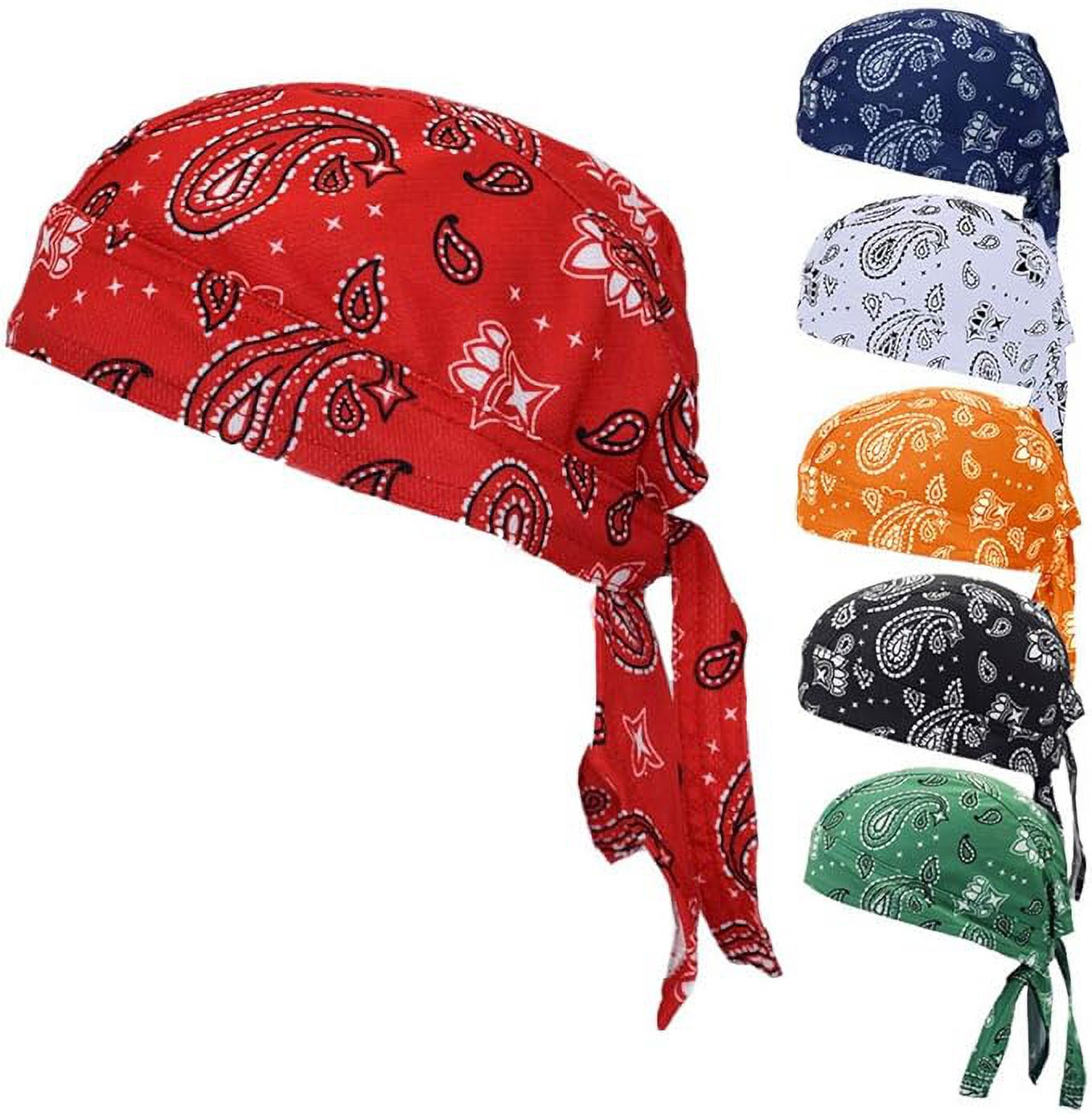 Sweat Wicking Doo Rag Cooling Dew Rag Helmet Liner Hat Large Motorcycle