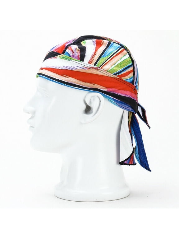 Sweat Wicking Doo Rag Cooling Dew Rag Helmet Liner Motorcycle Do Rags Head Wrap Bandana Skull Caps for Men and Women