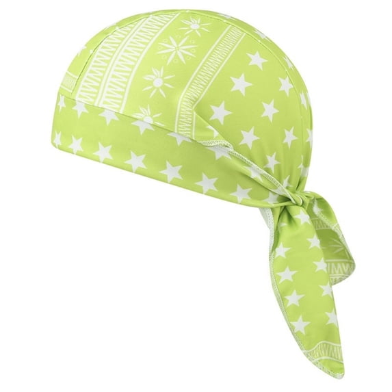Sweat Wicking Doo Rag Cooling Dew Rag Helmet Liner Motorcycle Head Wrap Bandana Skull Caps Turban Headwear for Men and Women Army Green One Size