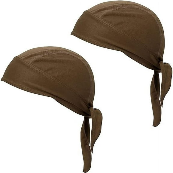 Sweat-Wicking Head Wrap Dew Rag Skull Cap Quick-Drying Helmet Liner Hats for Men and Women,2 Pack