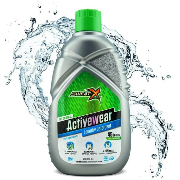 Sweat X Original Activewear Laundry Detergent Remove the Worst Odors & Toughest Stains High Performance Sports Wash for Training Gear & All Fabric Types 45 Loads 1 Pack