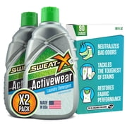 SWEAT X Original Activewear Laundry Detergent Liquid - Natural Washing Detergent for Activewear & Gym Clothes - Non Toxic Laundry Detergent for Sensitive Skin - Concentrated, 45 Loads 2 Bottles