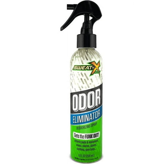 Sweat X Sport Odor Neutralizing Spray, Deodorizer for Shoes, Clothes, Sports Gear & Fabrics, 8 Fl Oz