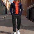 thumbnail image 1 of Sweat suits men Tracksuits 2 Piece sets Active Jogging Suits Long Sleeve Sweatsuits Casual Outfits Casual Running Jogging Sport Suit Sets (Navy, M), 1 of 3