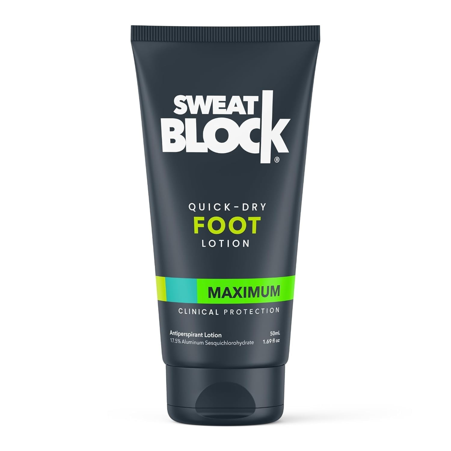 SweatBlock Antiperspirant Foot Lotion for Men & Women - Quick-Dry Hyperhidrosis Aid to Stop Excessive Sweating - Reduce Foot Odor - Non-Irritating - Dermatologist Tested - Travel Size 1.69 fl oz