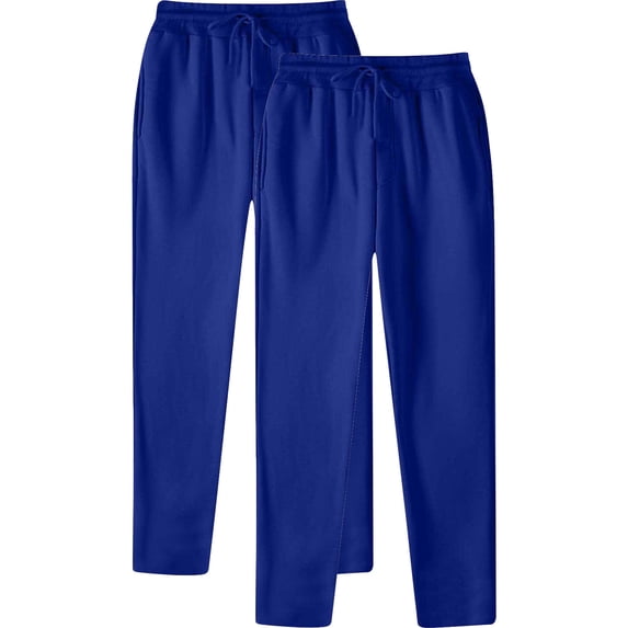SweatPants for Men Casual Solid Color Workout Pants Drawstring Elastic Waist Lightweight Straight Leg Pants