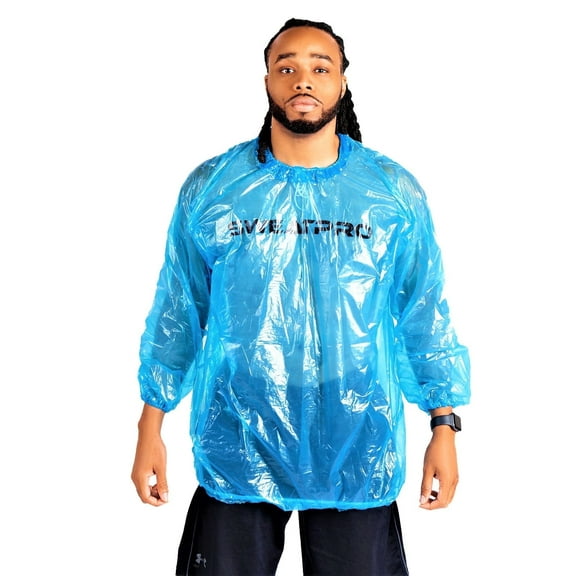 SweatPro Unisex Disposable Sauna Suits, 6-Pack, Blue, 2XL