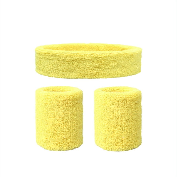 Sweatband Set 1 Headband And 2 Wristbands For Sports & More