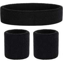 Sweatband Set Sports Headband Wristband Set Sweatbands Terry Cloth Wristband Wrist Sweatband Headbands Moisture Wicking Sweat Absorbing Head Band
