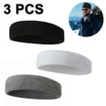 thumbnail image 1 of Sweatbands Headbands for Men & Women - Sweat Band Moisture Wicking Cotton Terry Cloth Workout Sweatband for Tennis, Running, Gym, Basketball(3 Pack), 1 of 9