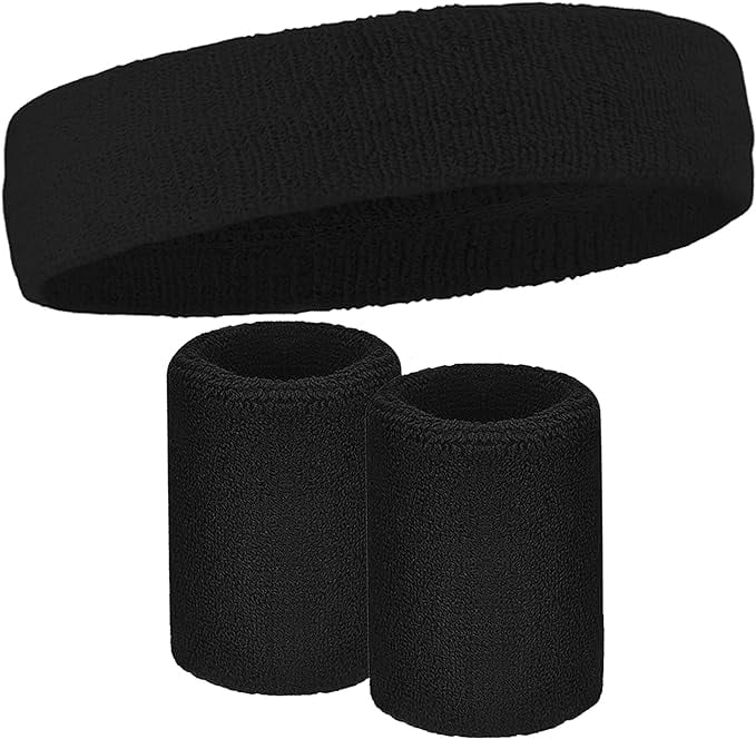 10 Pairs Sports Wristbands - Cotton Sweatbands Bulk, Random Colors, For Tennis, Running, Basketball - View #7