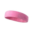 thumbnail image 1 of Sweatbands Sports Headband for Men & Women - Moisture Wicking Athletic Cotton Terry Cloth Sweatband Gym Sports Sweat Wicking for Fitness Running Tennis Cycling Travel by Awwp Pink One Size, 1 of 3