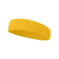 thumbnail image 1 of Sweatbands Sports Headband for Men & Women - Moisture Wicking Athletic Cotton Terry Cloth Sweatband Gym Sports Sweat Wicking for Fitness Running Tennis Cycling Travel by Awwp Yellow One Size, 1 of 3
