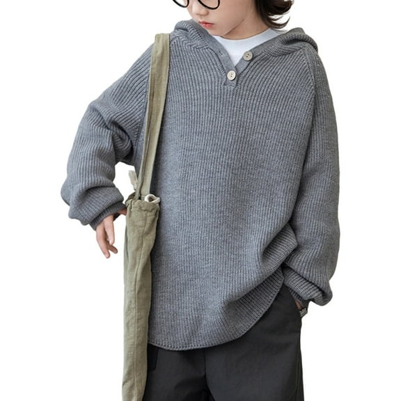 Sweater for Boys Boys Knitted Sweater Winter Warm Soft Casual Pullover Top for Toddler And Big Kids Comfortable Everyday Wear Suitable for Children 4 To 15 Years