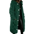 thumbnail image 1 of Sweater Cardigan for Women Solid Color Cardigan Coat Hooded Open Front Cardigan Cable Knit Sweaters Chunky Sweater Coats Women Sweaters Cheap, 1 of 6