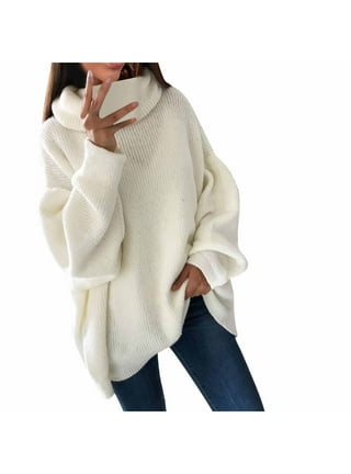 White Turtleneck Plus Size
