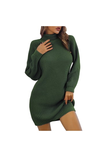 Cowl Neck Sweater Dresses