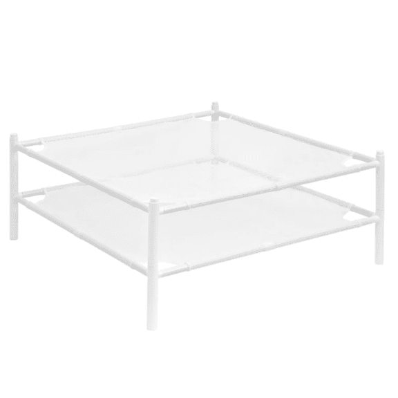 Sweater Drying Rack, Mesh Clothes Drying Rack, Stackable Laundry Drying Rack, Lay Flat Dryer for Delicates, Portable Dry Rack for Indoor or Outdoor, White, 2-Pack