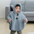 thumbnail image 1 of Sweater For Child Kids Baby Girls Christmas Outwear Thick Warm Hooded Princess Cloak Cape Coat, 1 of 4