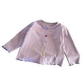 thumbnail image 1 of Sweater For Kids Pink Sweater Girls Cardigan Sweater School Uniforms Toddler Long Sleeve Button Knit Solid Sweaters Tops, 1 of 5