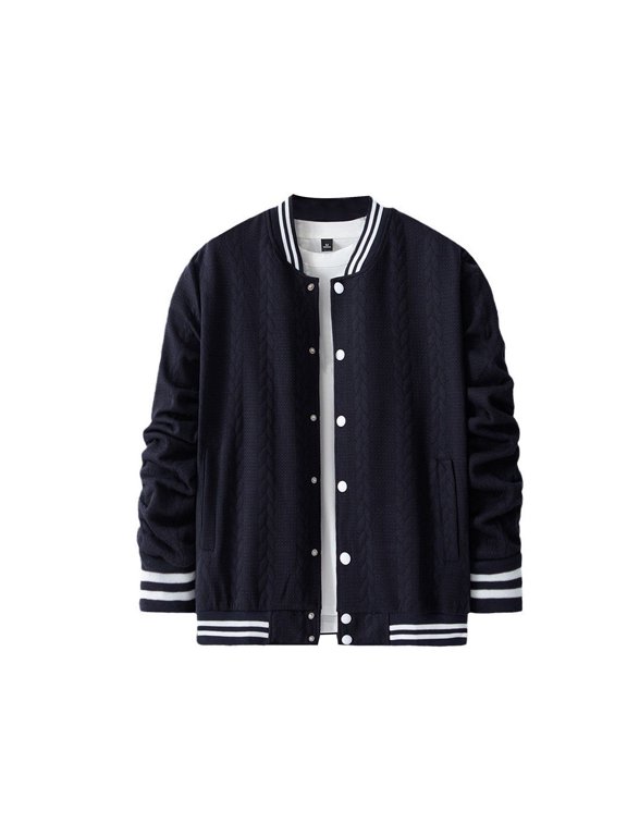 Sweater For Men Fashion Jacket Casual Slim Fit Cotton Baseball Bomb Jacket Urb Classic College Jacket Coat