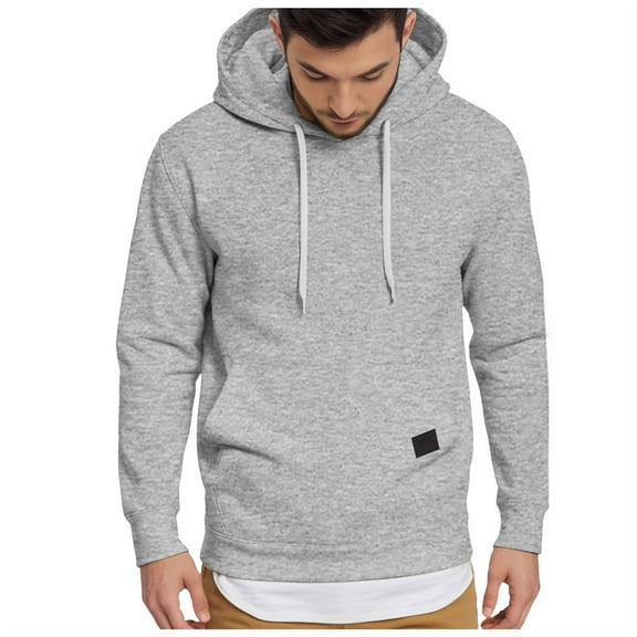 Sweater For Men Plain Hoodie Men's Hooded Sweatshirt Casual Long Sleeve Pullover Hoodies Drawstring Collar Kanga Pocket Fashion Shirts