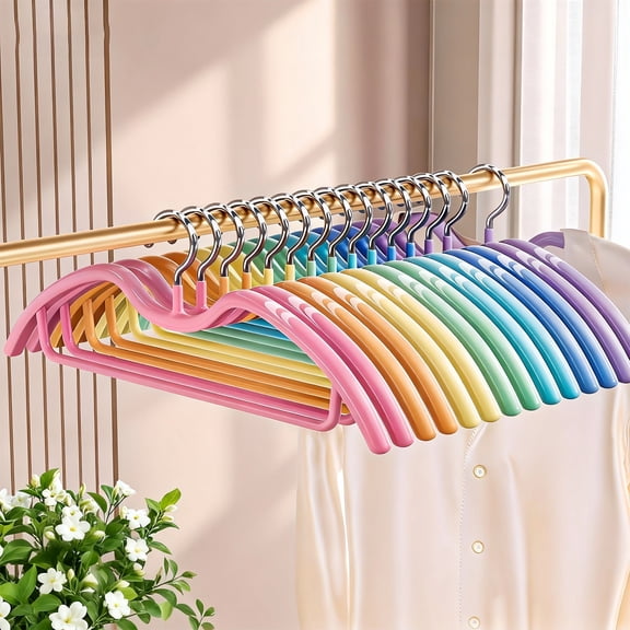 Sweater Hangers No Shoulder Bump Heavy Duty Metal Coat Hangers Non Slip Clothes Hangers for Closet (14 Pack)