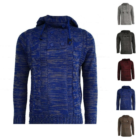 Sweater Hoodie for Men 2025 Fall Winter Long Sleeve Knitted Hooded Sweatshirt Pullover Tops