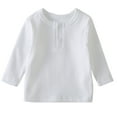 thumbnail image 1 of Sweater Kids Fashion Boys and Girl' Casual Round Neck Long Sleevedsolid Color Long Sleeved Tops Sweater Kids White 2T, 1 of 7
