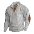 thumbnail image 1 of Sweater Mens,  Knit Sweater Men, Men's Outdoor Casual Stand Button Long Sleeve Sweater, 1 of 7