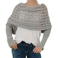 thumbnail image 1 of Sweater Scarf with Sleeves for Women Double Sleeve Wool Scarf Knitted Crochet Tops Womens Fall Outfits 2025, 1 of 5