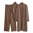 thumbnail image 1 of Sweater Sets For Women Sevevn Women's 3 Piece Lounge Set Long Sleeve Cardigan Sleeveless Top Pants Knit Sweater Set, 1 of 3