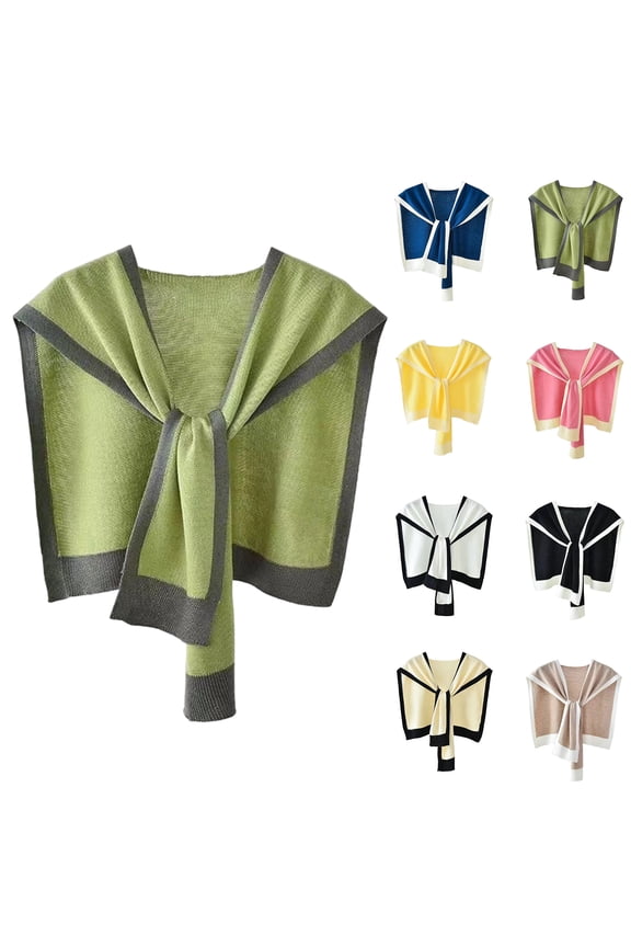 Sweater Shawl Wraps Ruana Cape for Women Fashion Knitted Shoulder Shawls Ponchos - Fake Collar Casual Travel Scarf Fashion Shoulder Tops - Travel Casual Sweaters Scarf Cape Wraps Pink One Size